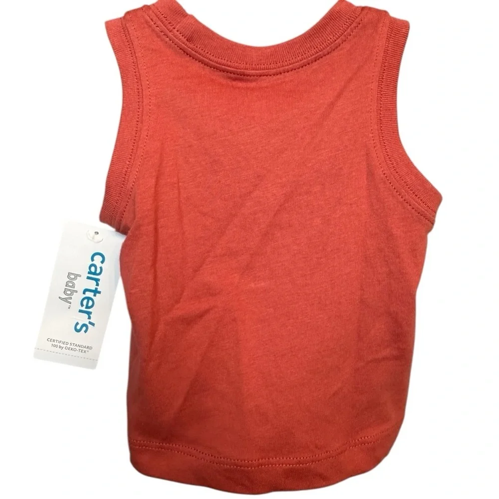 Carter's Orange Tank Top with Bear Design